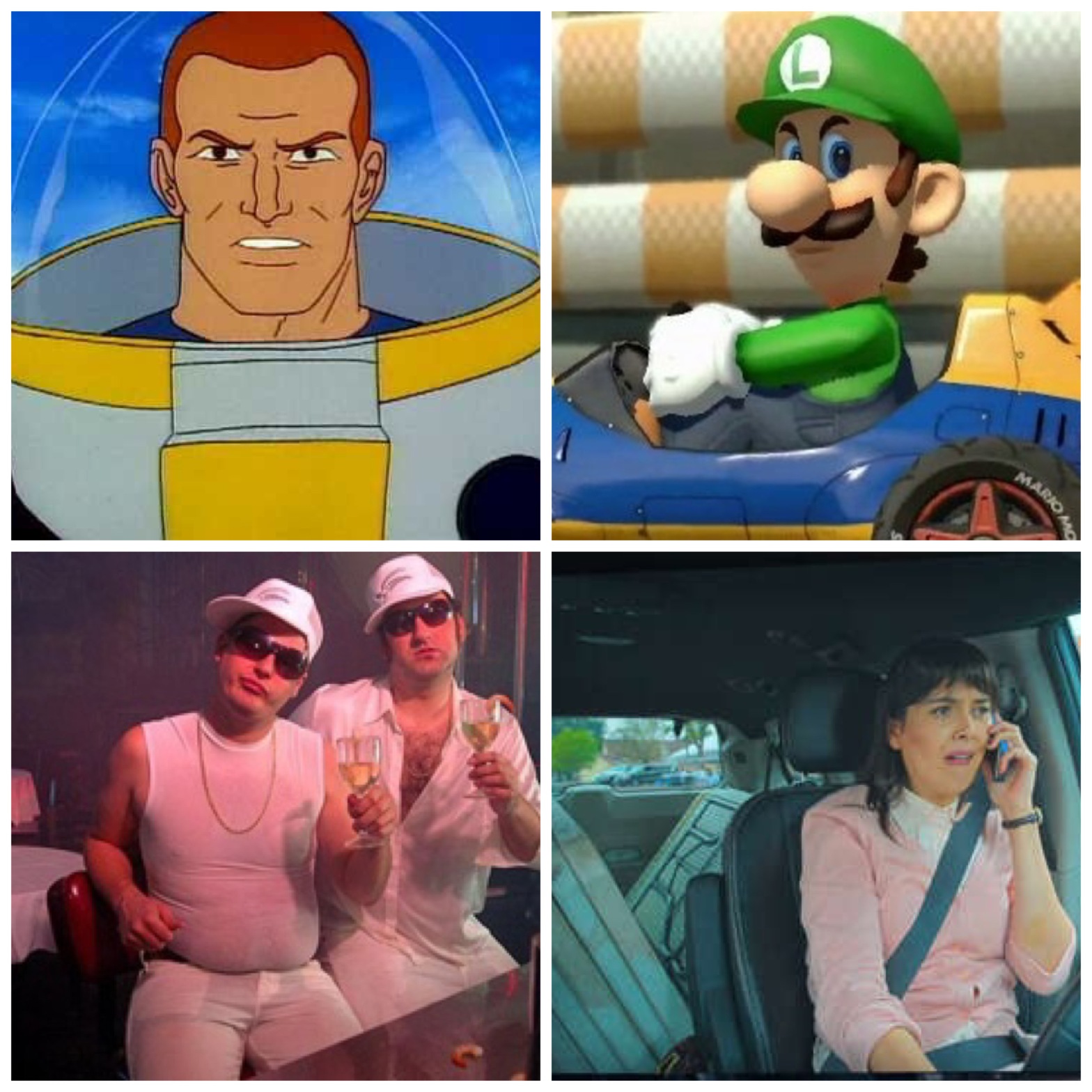 Fenslerfilm's Buzz Lightyear, Luigi in Mario Kart, the Beaver Boys, and tables.