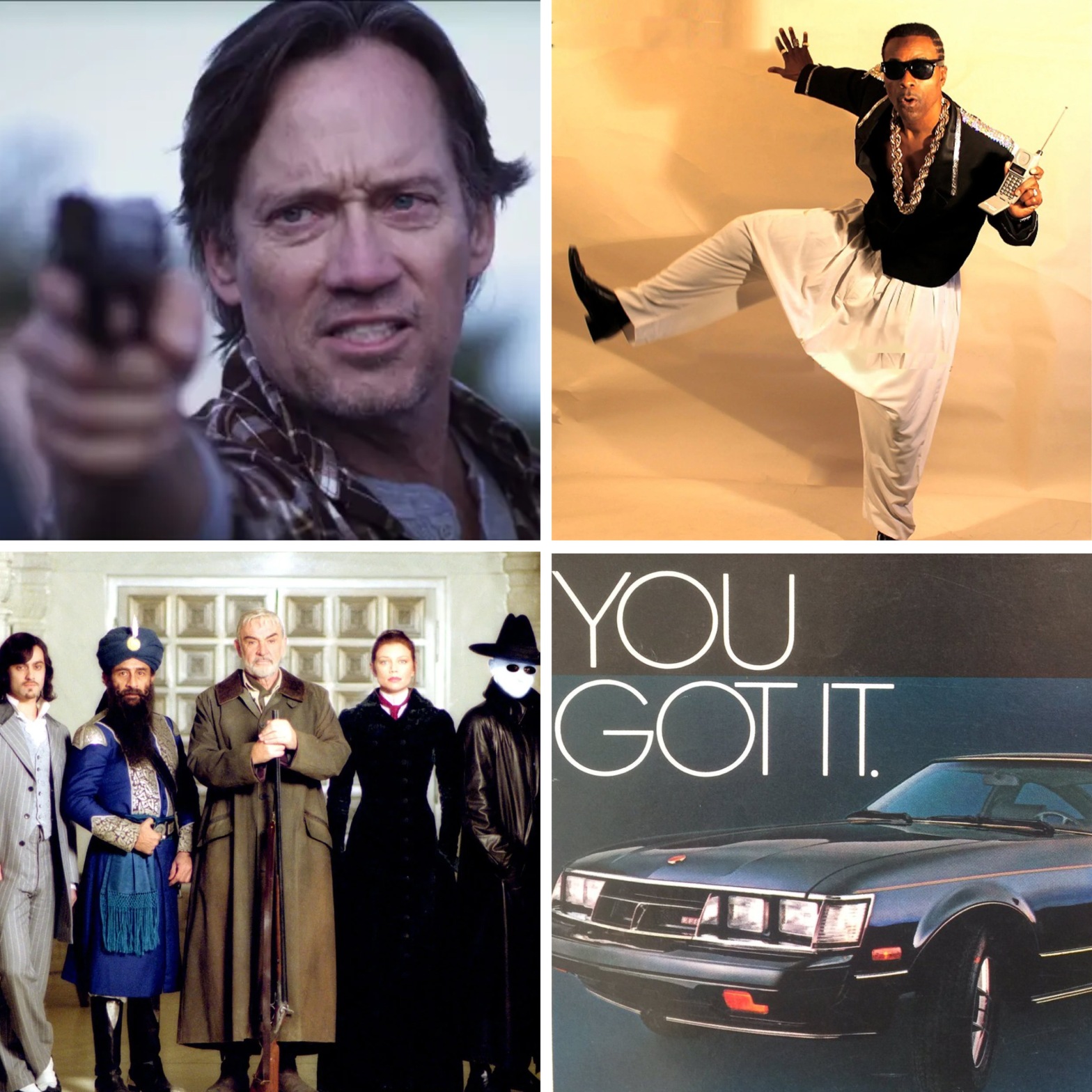 Kevin Sorbo in some gun propaganda bullshit, MC Hammer and his pants, The League of Extraordinary Gentlemen, and a Toyota ad.